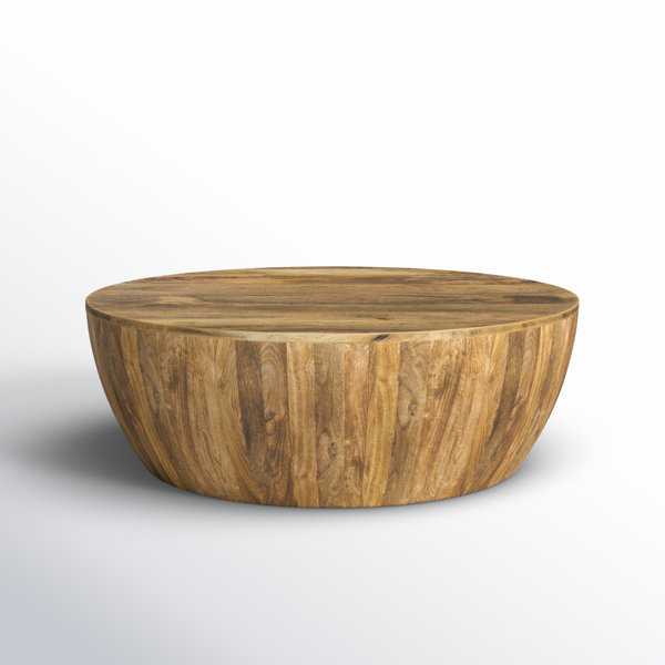 Vivenne Mango Wood Drum Coffee Table| Birch Lane